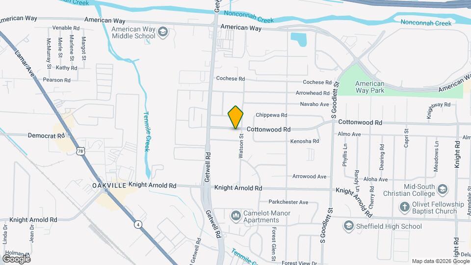 4011 Comanche Rd Map and Location Details
