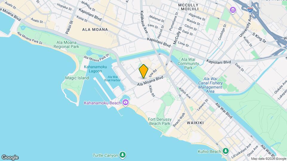 1850 Ala Moana Blvd, Unit SI ID1627734P Mapa y Detalles de la Ubicación