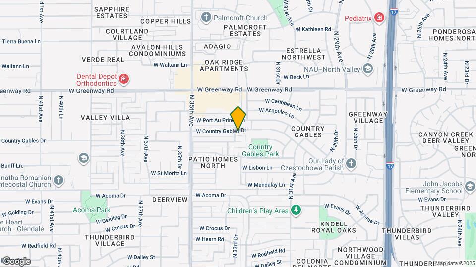 3253 W Country Gables Dr Map and Location Details