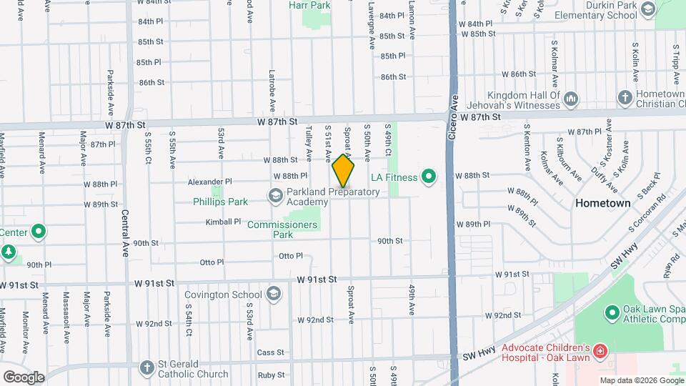 8840 Sproat Ave Map and Location Details