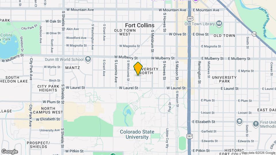 617 S Sherwood St, Unit C Map and Location Details