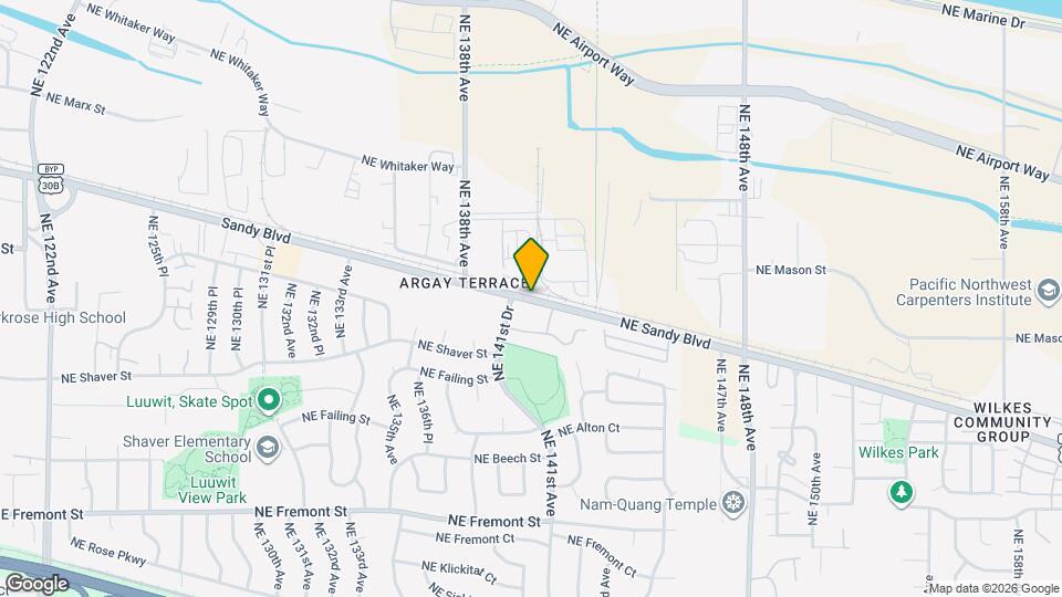 14144 NE Sandy Blvd Map and Location Details