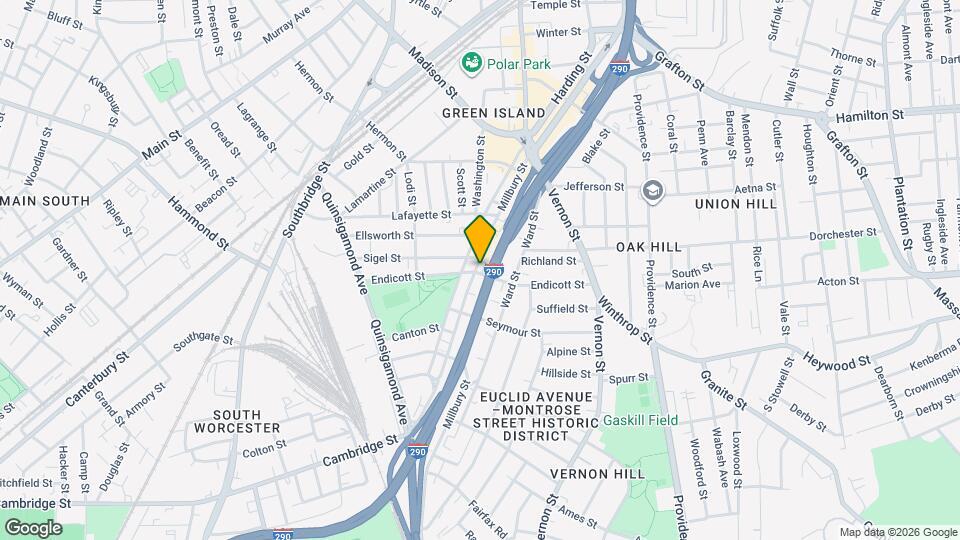 175 Millbury St, Unit 2 Map and Location Details