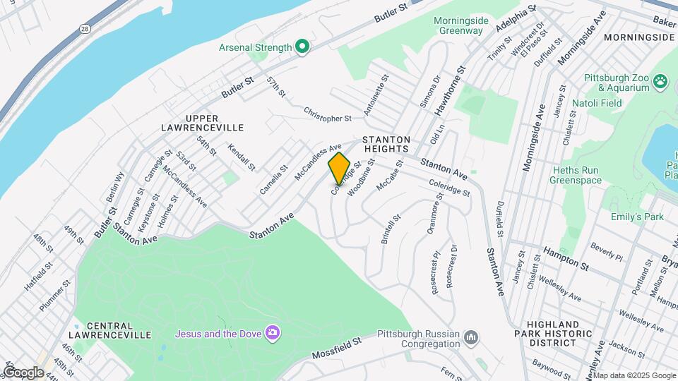 4380 Coleridge St Map and Location Details