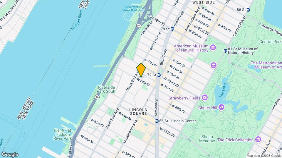 257 W 70th St Map and Location Details