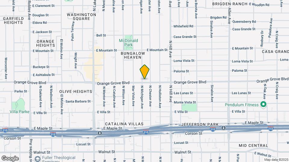 1215-1217 Orange Grove Blvd Map and Location Details
