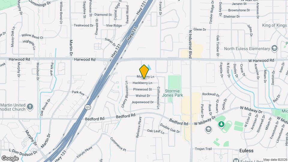 3801 Hackberry Ln Map and Location Details