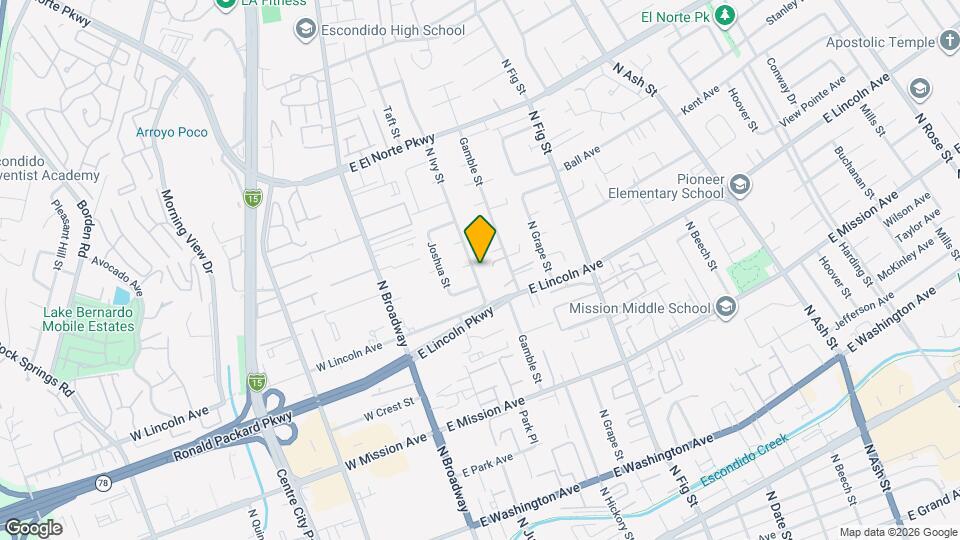 1034 N Ivy St Map and Location Details