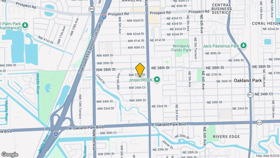 121 NW 36th St Map and Location Details