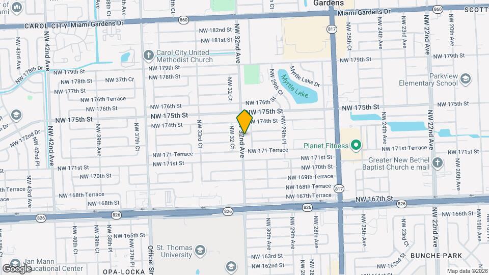17221 NW 32nd Ave Map and Location Details