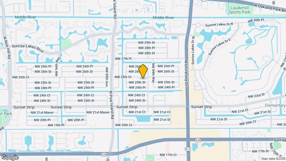 8531 NW 25th St Map and Location Details