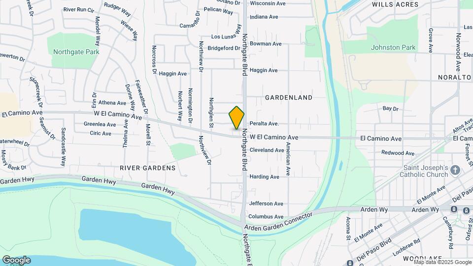 605 W El Camino Ave Mapa y Detalles de la Ubicación