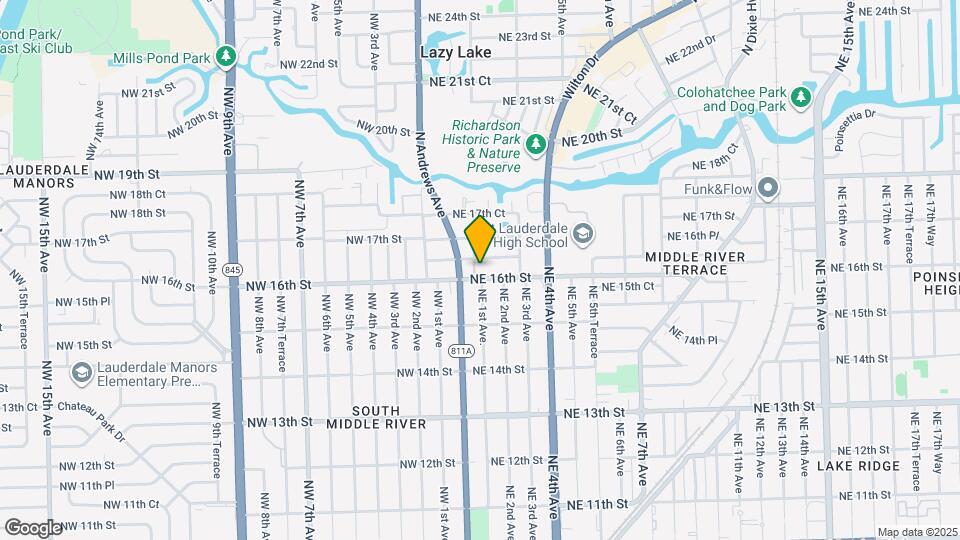 1602 NE 1st Ave. Map and Location Details