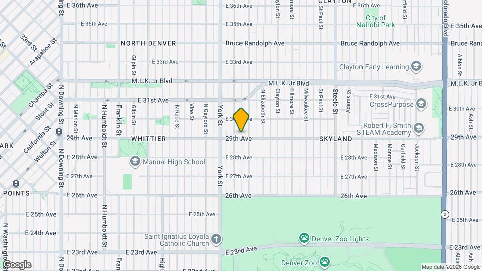 2411 E 29th Ave Mapa y Detalles de la Ubicación