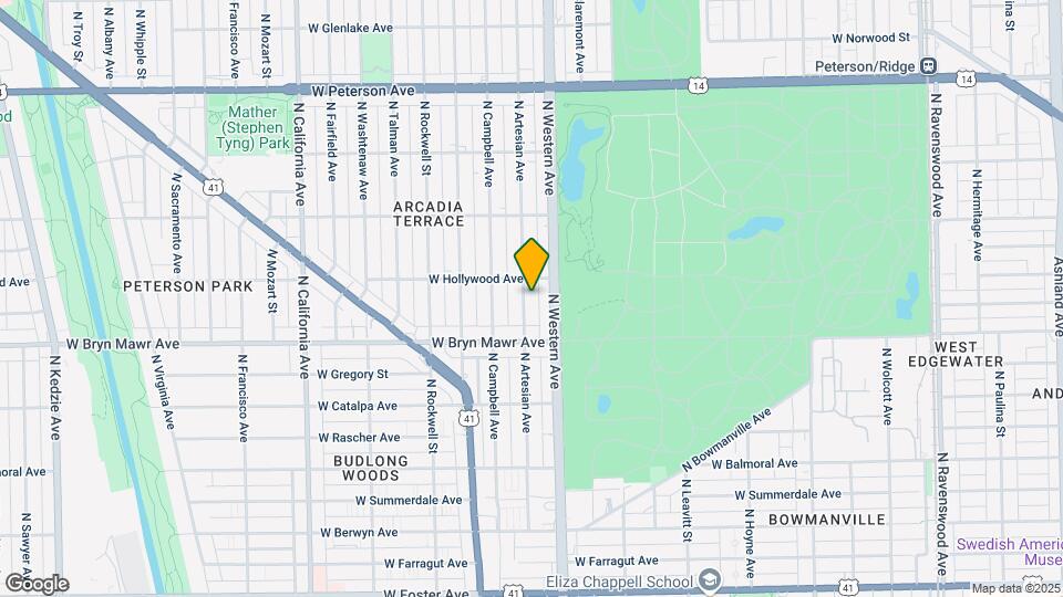 5643 N Artesian Ave Map and Location Details