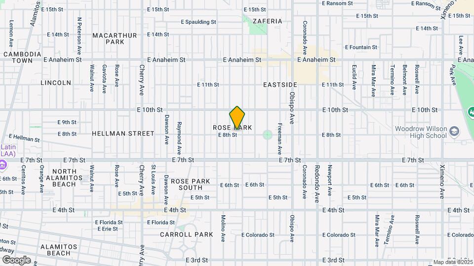 2723 E 8th St Mapa y Detalles de la Ubicación