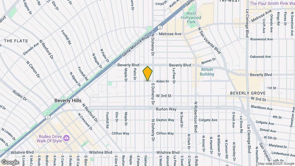 350 N Oakhurst Dr Mapa y Detalles de la Ubicación
