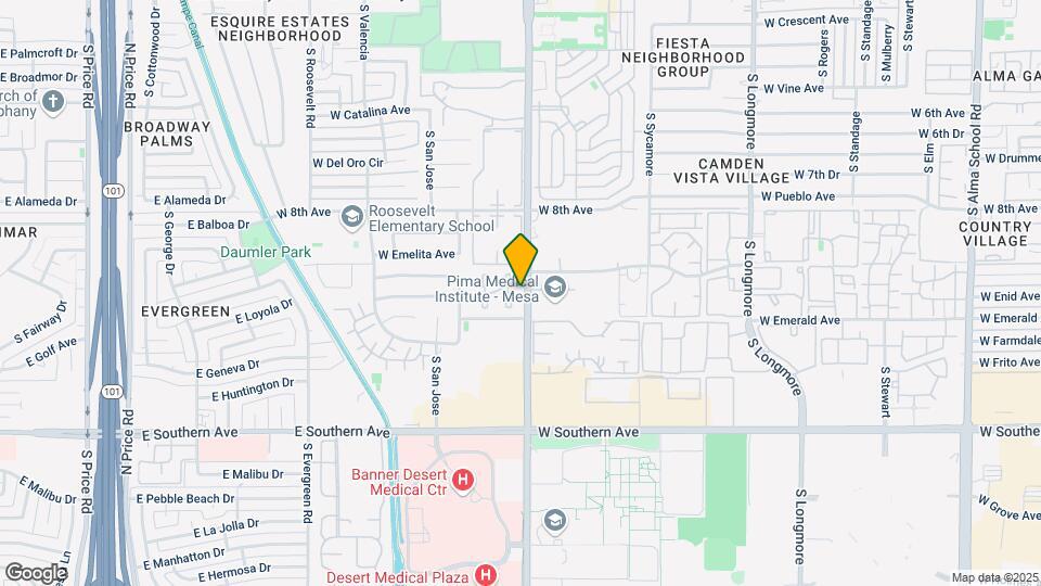 930 S Dobson Rd Map and Location Details