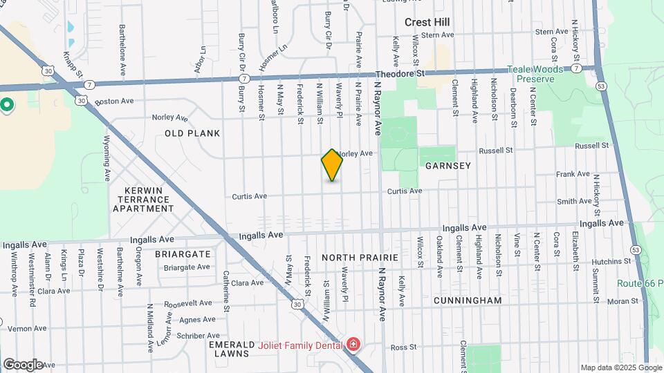 913 Curtis Ave Map and Location Details