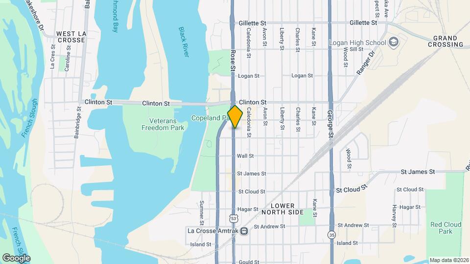 1106 Rose St Map and Location Details