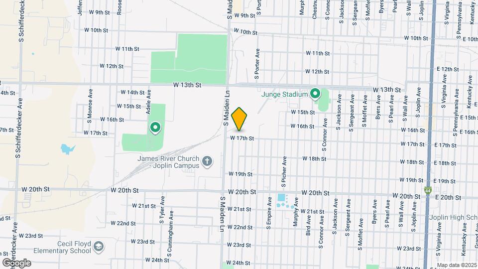 1521 W 17th St Map and Location Details