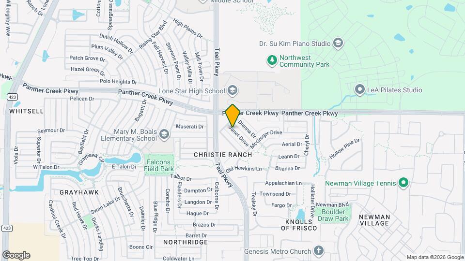 13237 Janet Drive Mapa y Detalles de la Ubicación