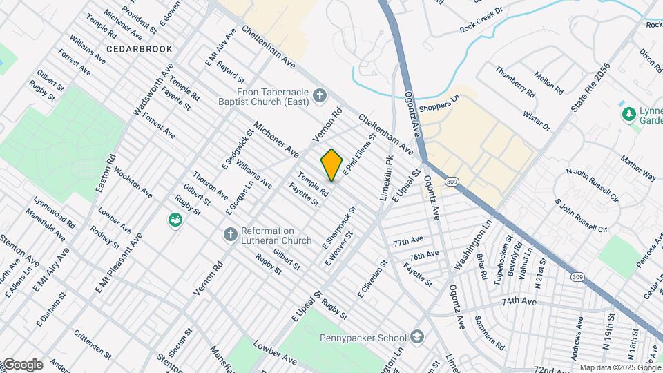 7900 Michener Ave Mapa y Detalles de la Ubicación