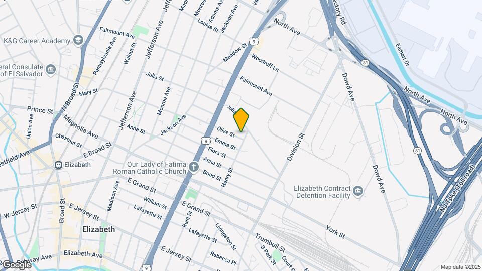 905 Olive St, Unit 2 Map and Location Details
