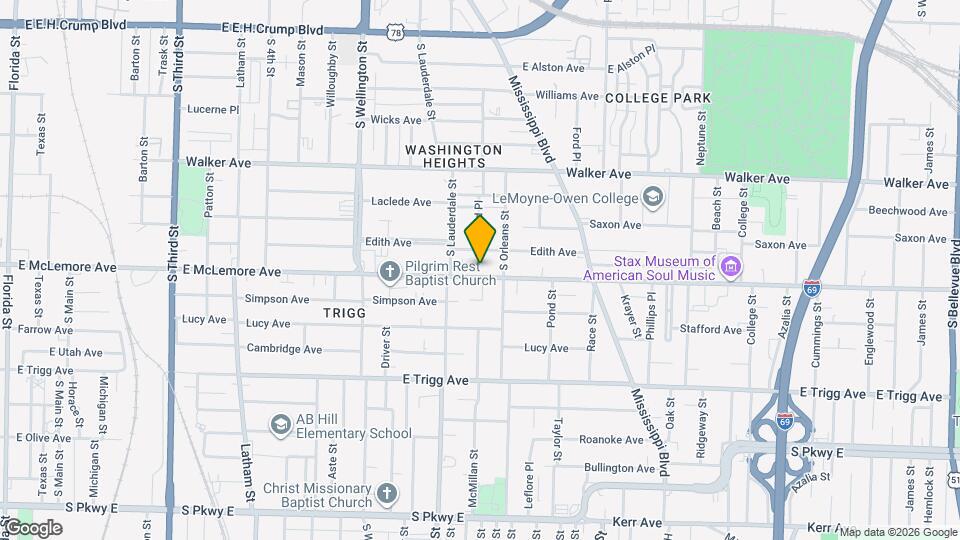 602 E McLemore Ave Mapa y Detalles de la Ubicación