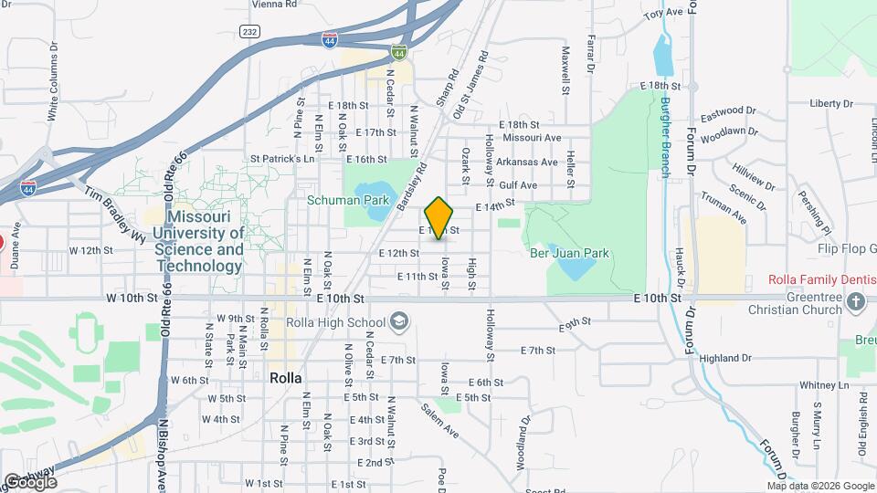 609 E 12th St Map and Location Details