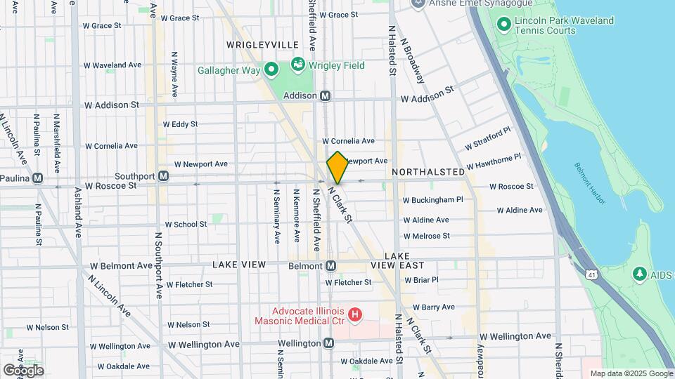 3349 N Clark St, Unit 1NW Map and Location Details