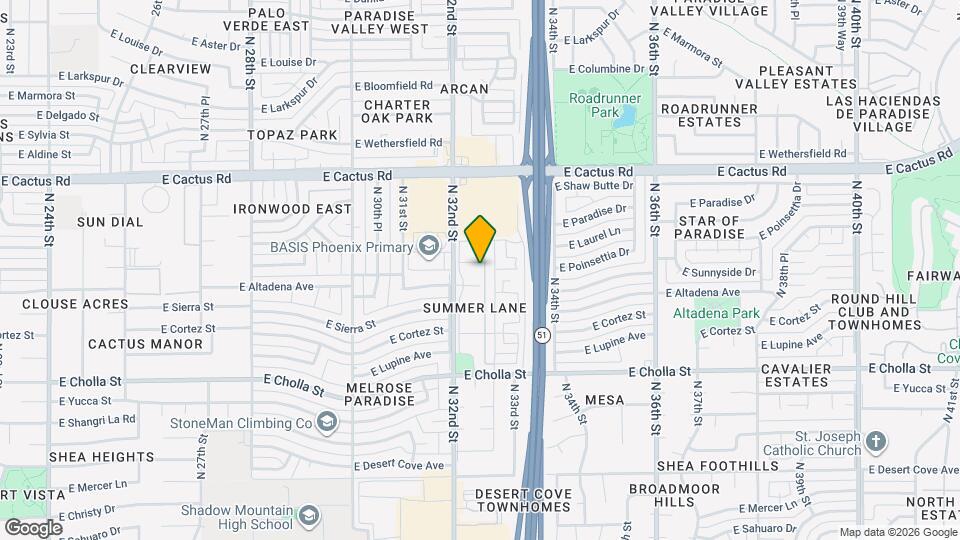 3223 E Poinsettia Dr Map and Location Details