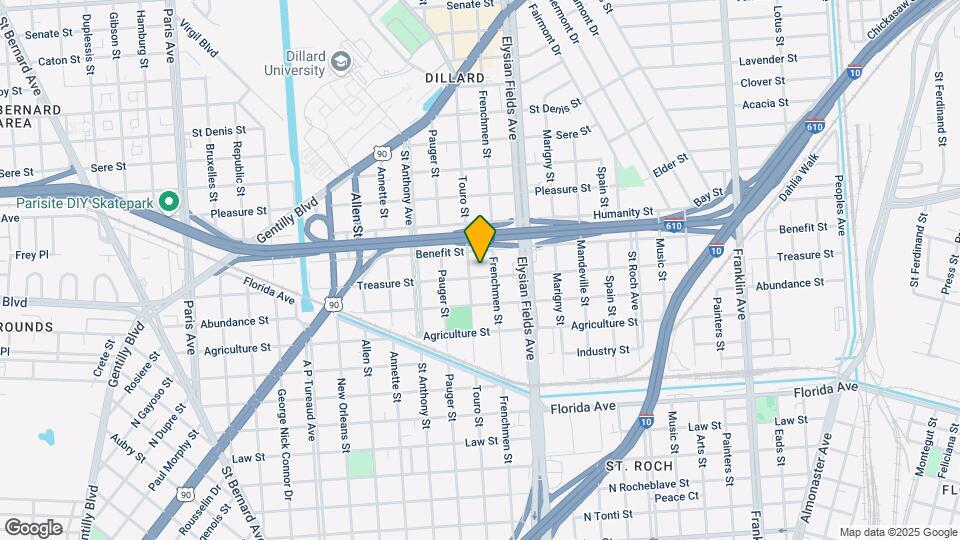 2117 Treasure St Map and Location Details