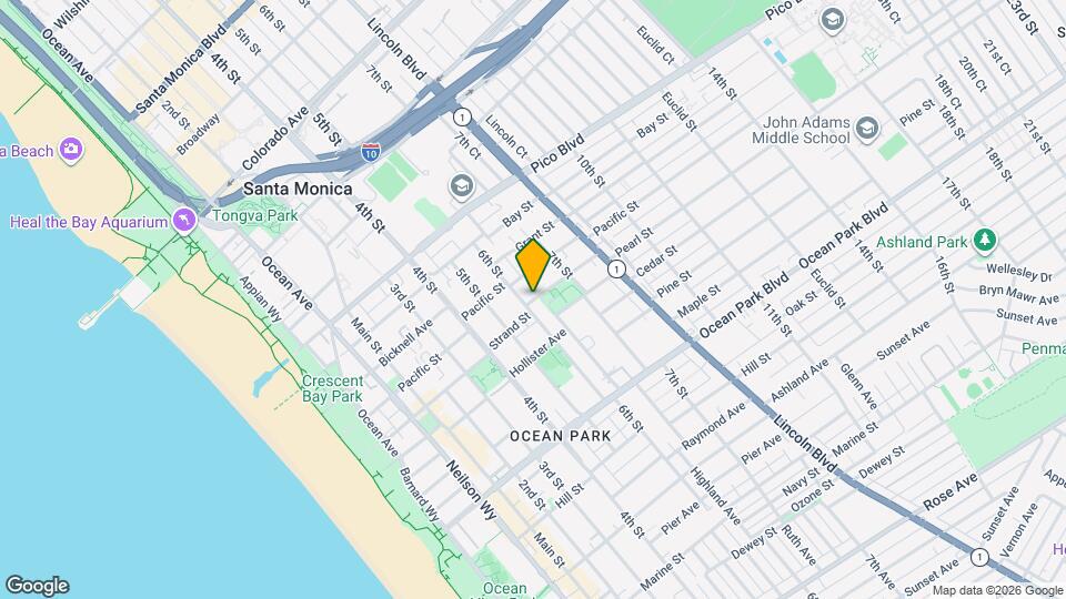 605 Strand St Map and Location Details