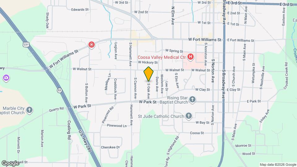 223 S Oak Ave Map and Location Details