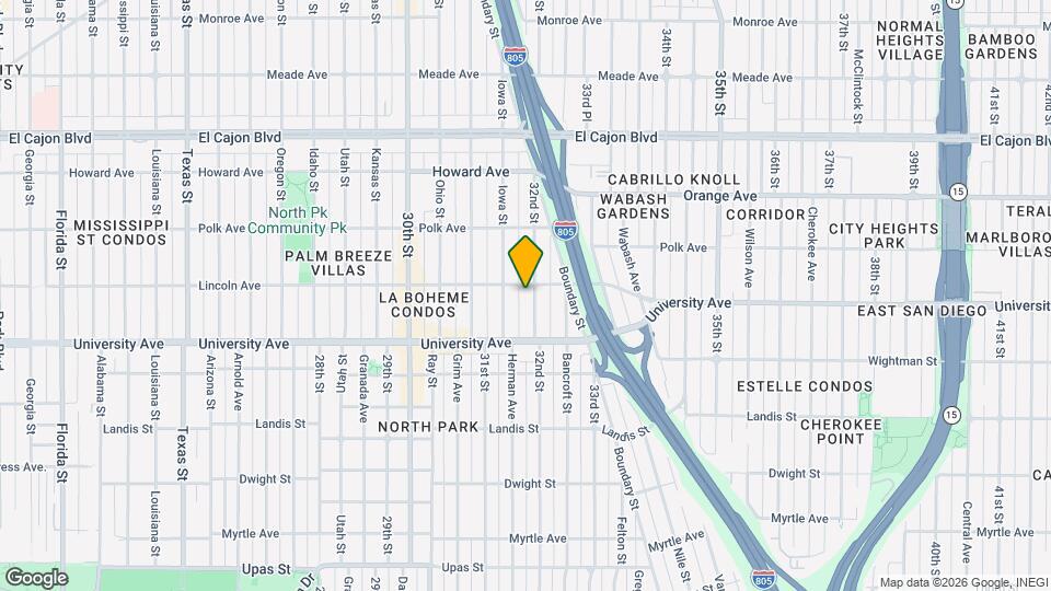 32nd Street Apartments Map and Location Details