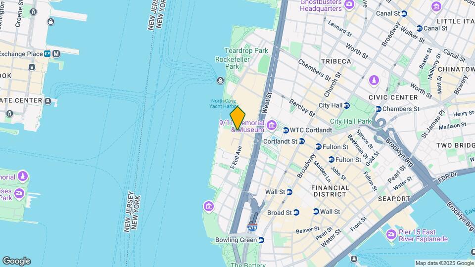 Gateway Battery Park City Mapa y Detalles de la Ubicación