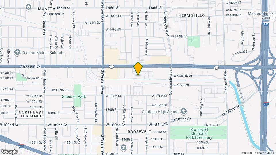 1558 W Artesia Square Map and Location Details