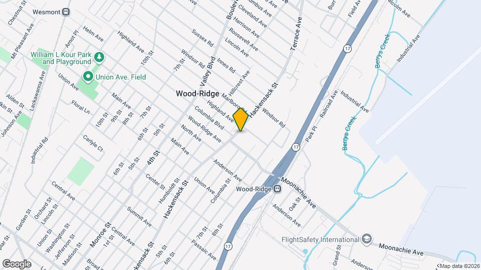 210 Hackensack St Map and Location Details