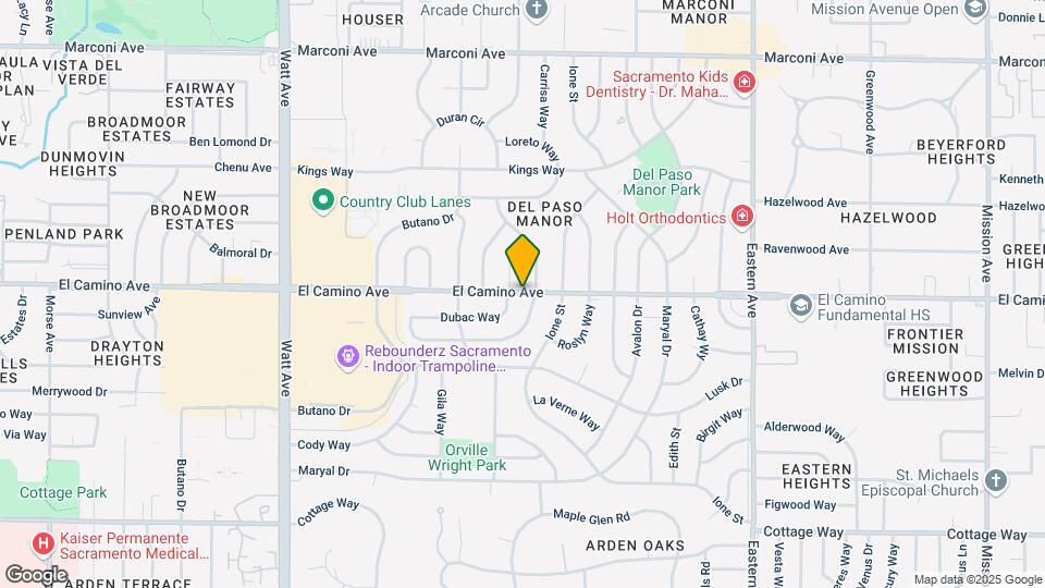 3910 El Camino Ave Mapa y Detalles de la Ubicación