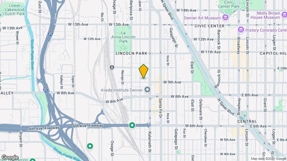 1023-1033 W 9th Ave Map and Location Details