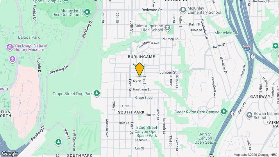 3058 Ivy St Map and Location Details