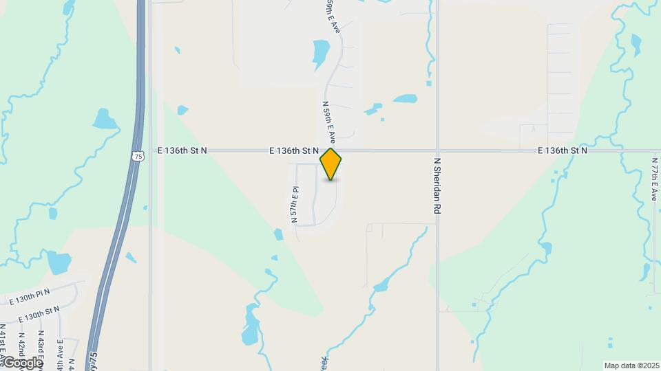 13468 N 59th E Pl Map and Location Details