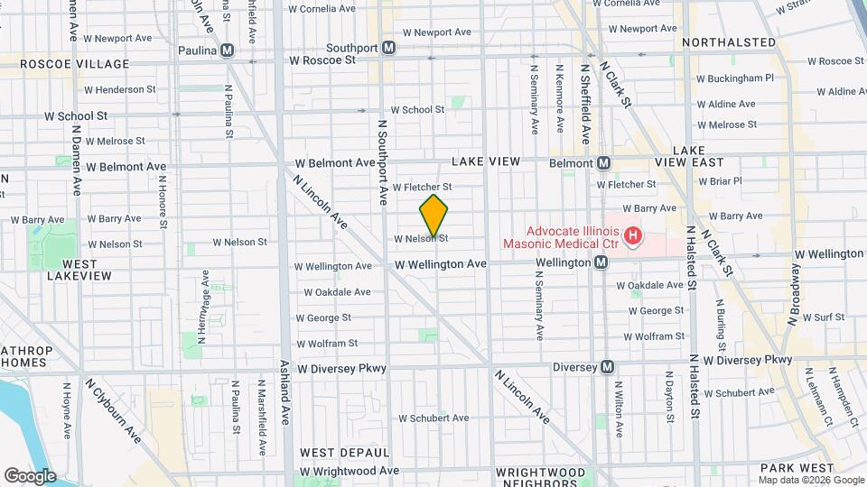 1301 W Nelson St Map and Location Details