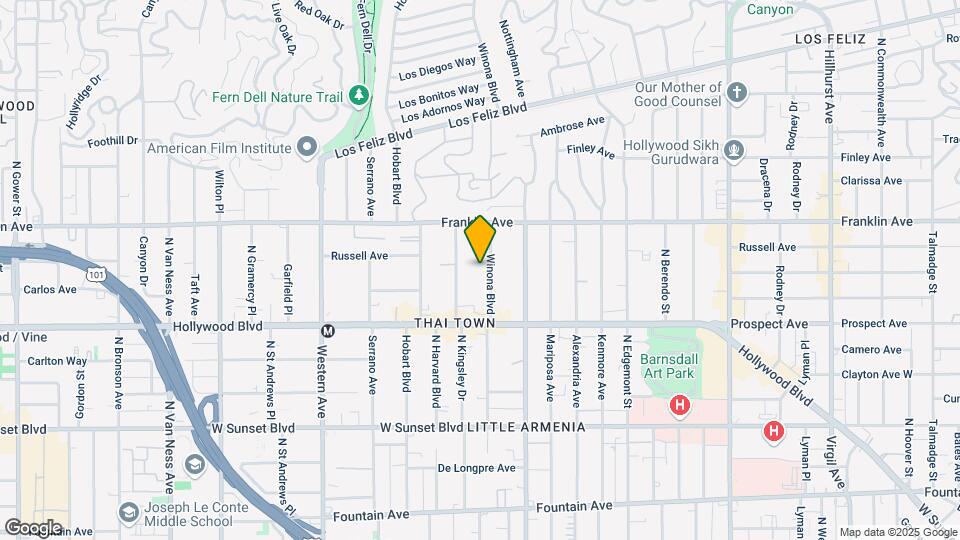 1803 Winona Blvd Mapa y Detalles de la Ubicación