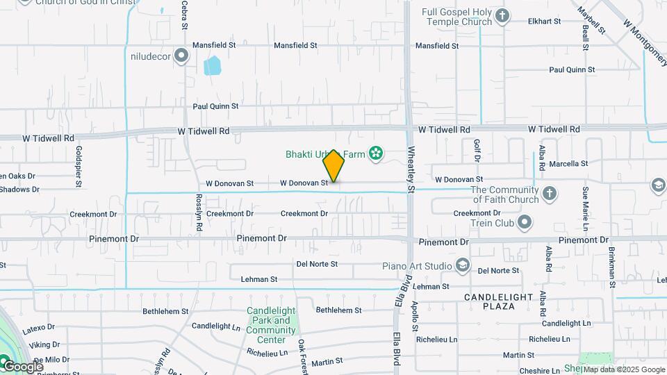 1407 W Donovan St Map and Location Details