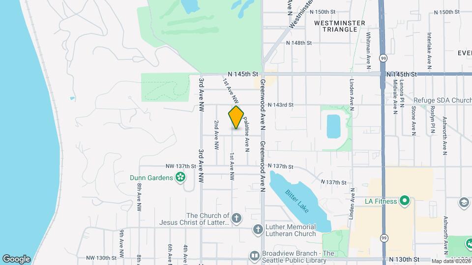 106 N 140th St Map and Location Details