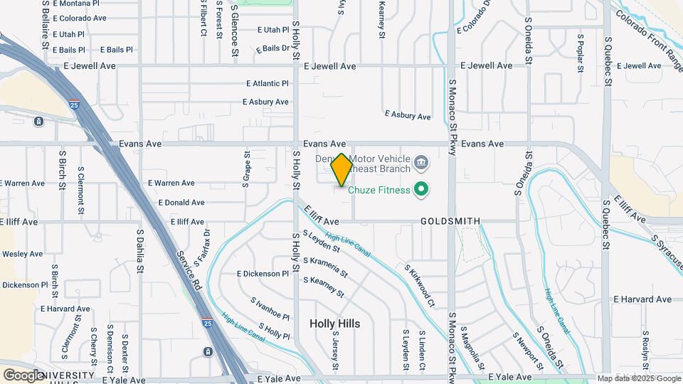 2225 S Jasmine St, Unit 313 Map and Location Details