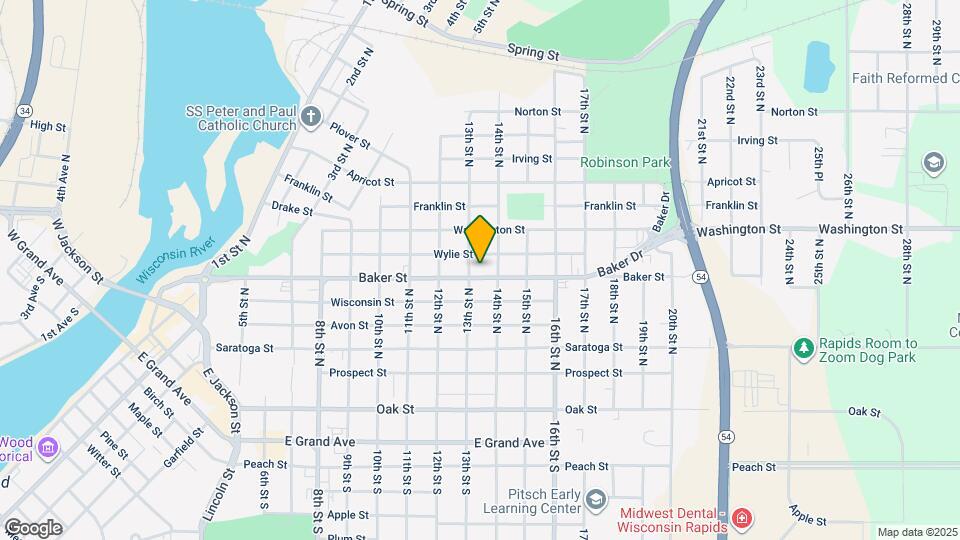 1321 Baker St Map and Location Details