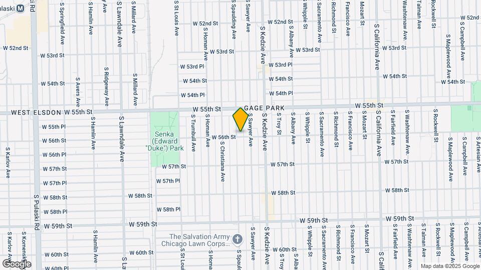 5557 S Spaulding Ave Map and Location Details